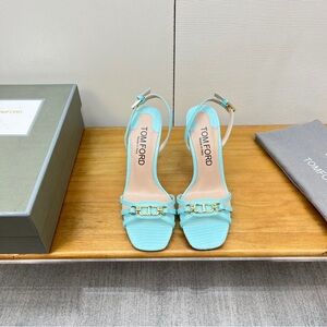 Tom Ford Aqua Heels with Gold Detail